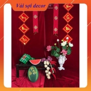 JESMARY - Màn Vải Decor Tết In Hoa Văn Truyền Thống – Sản Xuất Tại Xưởng